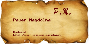 Pauer Magdolna névjegykártya