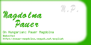 magdolna pauer business card
